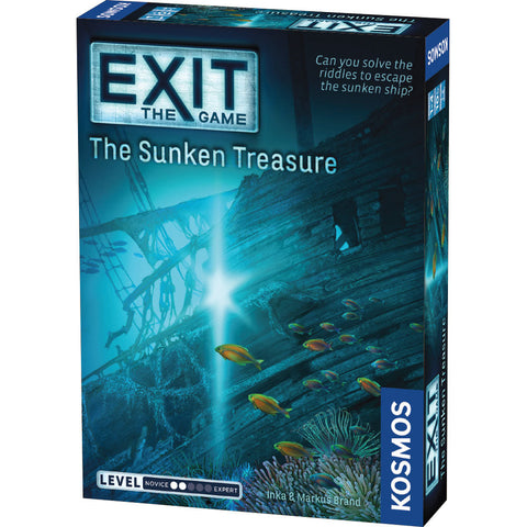 EXIT The Game: The Sunken Treasure box featuring underwater shipwreck scene with tropical fish