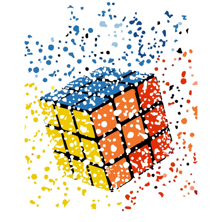 Artwille DYI | Paint By Number | Rubik'S Cube 14404-We