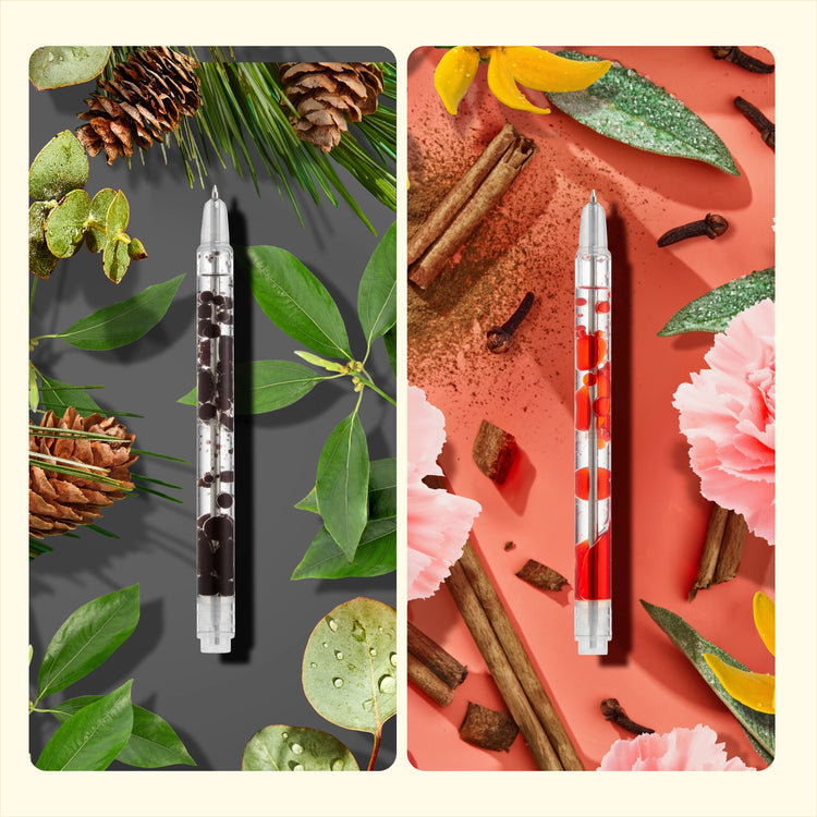 Scented Lava Pen Set | 2-Pack | Black/Red - 2