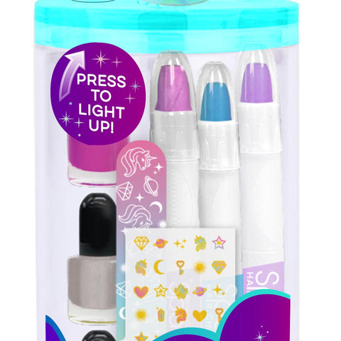 LED Glow Butterfly Spa - Hair Chalk & Nail Polish Set
