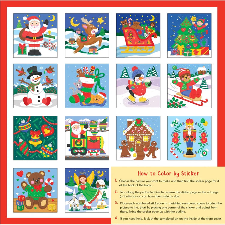 My First Color By Sticker Book | Christmas