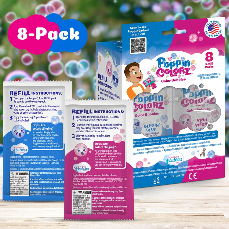 PoppinColorz | Variety 8 Pack Refills