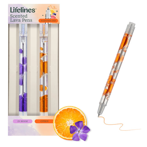 Scented Lava Pen Set | 2-Pack | Purple/Orange - 1