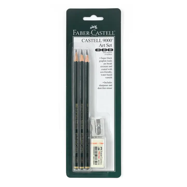 Castell 9000 Graphite Pencils 2B, 4B, 6B