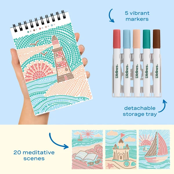 Lifelines | FlowArt Mini | Dot-By-Letter Coastal Calm - 7