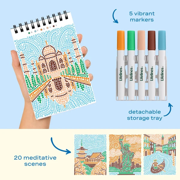 Lifelines | FlowArt Mini | Dot-By-Letter Postcard Places - 6