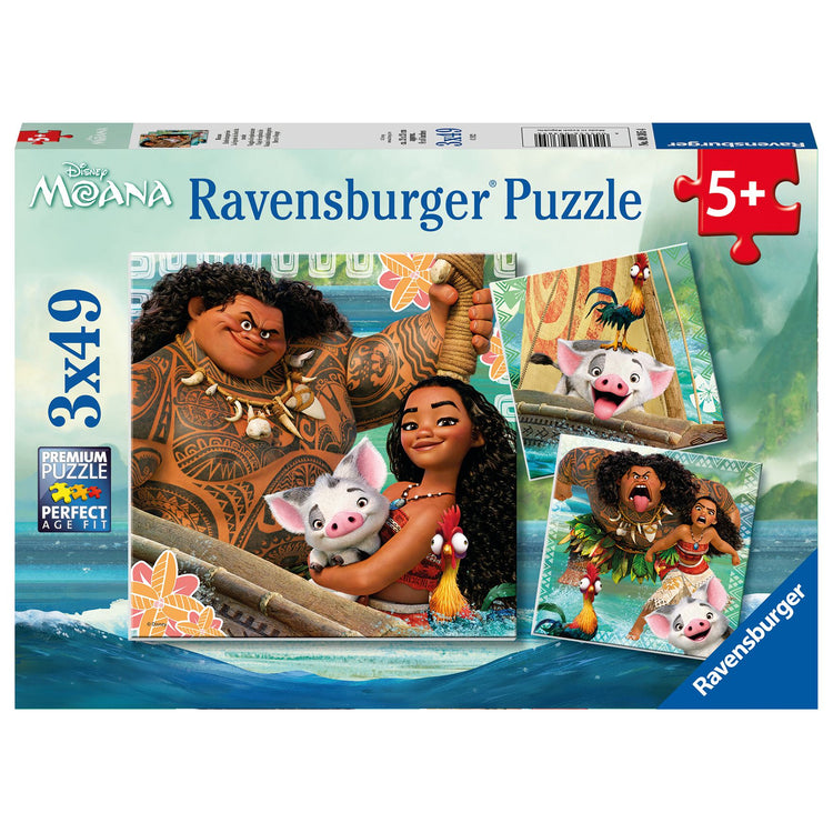 Puzzle | Moana Born to Voyage | 3 x 49 pc - CR Toys