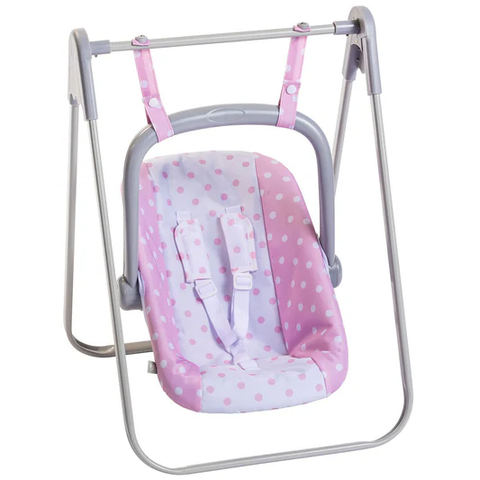 Berenguer Boutique | Playtime | 2 In 1 Baby Doll Swing And Portable Carrier | For Dolls Up To 18