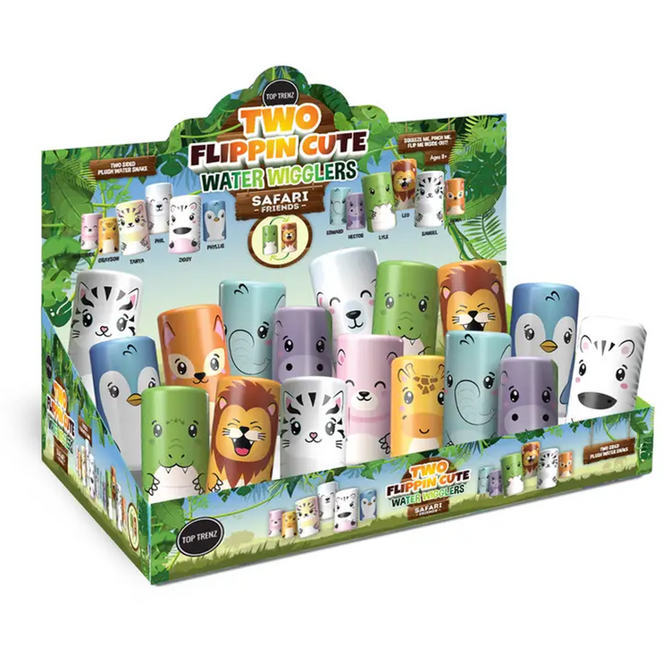 Two Flippin’ Plush Cute Water Wigglers Safari Fiends