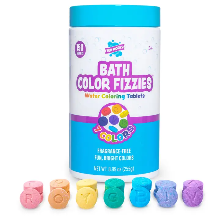 Tub Works | Bath Color Fizzies | 150 Count | Ages 3+ - 1