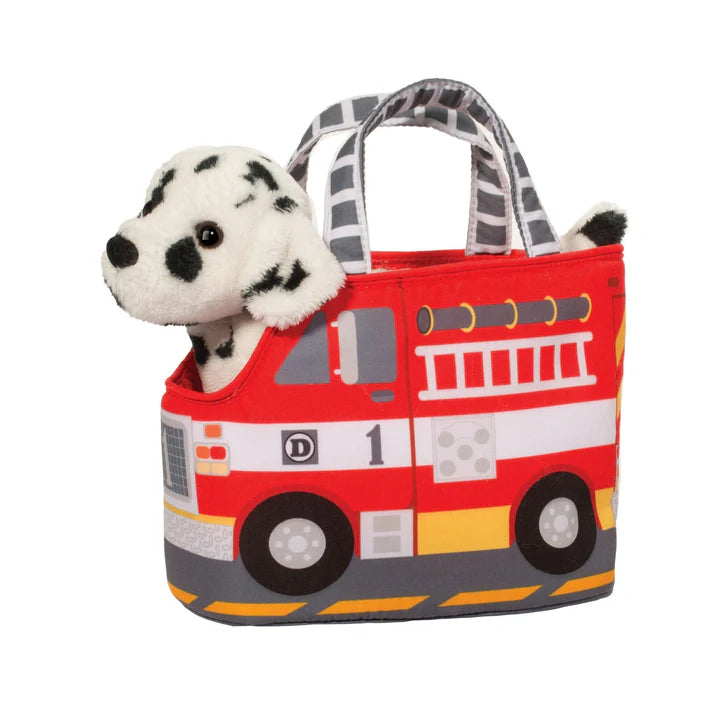 Fire Truck Pet Sak w/ Dalmatian Plush - 2