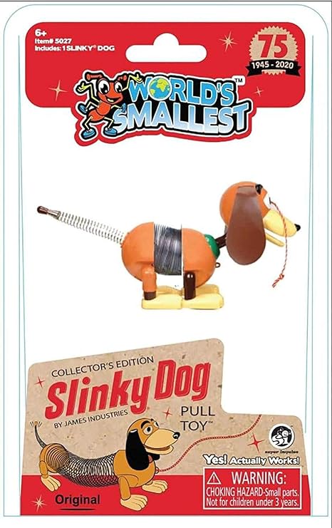 World's Smallest | Slinky Dog (5027), Red - CR Toys