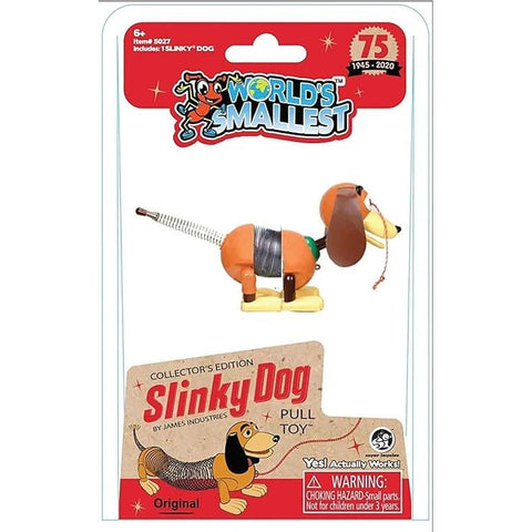 World's Smallest | Slinky Dog (5027), Red - CR Toys
