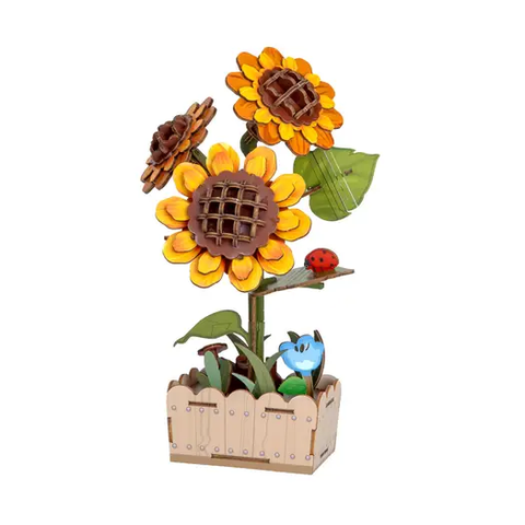 Hand Craft | Wooden Flower Sunflower Bloom Set 14+ - 1