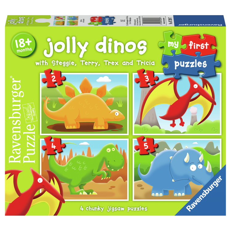 Puzzle | Jolly Dinos 2, 3, 4, 5 pc Puzzles - CR Toys