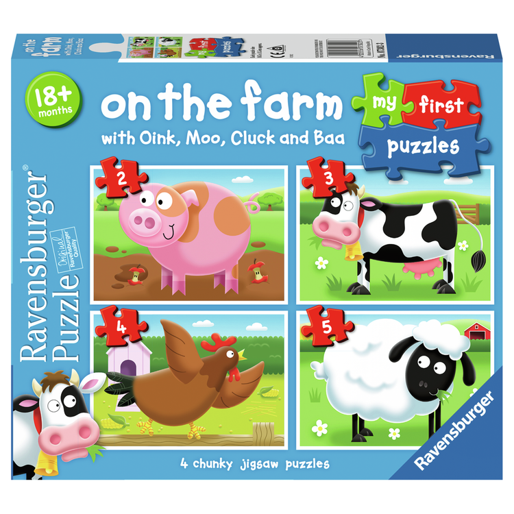 Puzzle | On The Farm 2, 3, 4, 5 pc Puzzles - CR Toys