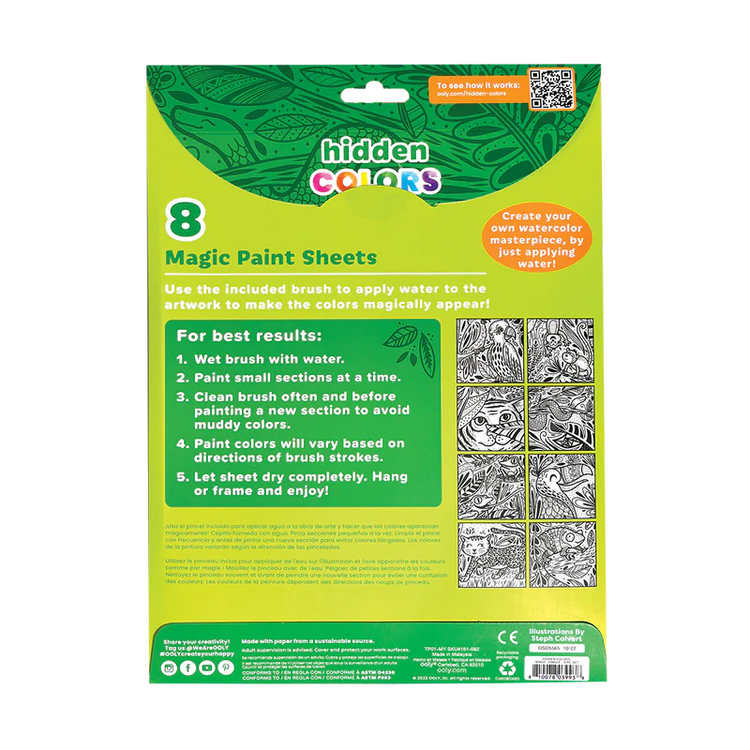 Hidden Colors Magic Paint Sheets -Magic Jungle 161-092