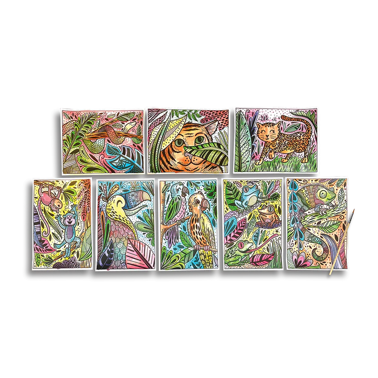 Hidden Colors Magic Paint Sheets -Magic Jungle 161-092