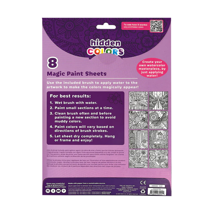Hidden Colors Magic Paint Sheets-Magic Nature 161-091
