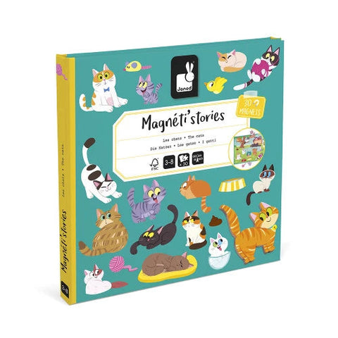 Janod Magneti'Stories The Cats magnetic book set with 20 cat magnets