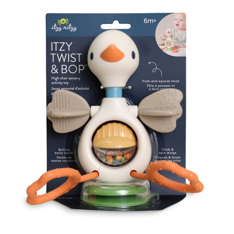 Itzy Twist & Bop | High Chair Sensory Toy Goose 3M+ - 1