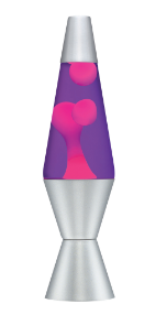 Lava Lamp | 14.5 Inch Pink Purple Silver - 1