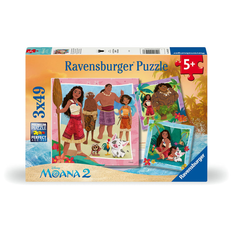 Puzzle | Moana 2 Off To New Adventures | 3x49 pc - CR Toys