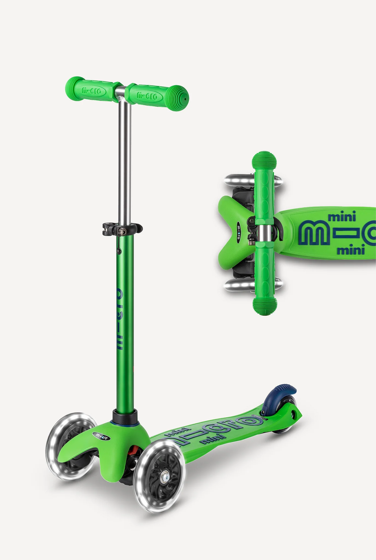 Deluxe Mini Led Micro Scooter | Green | Ages 2-5 - 3