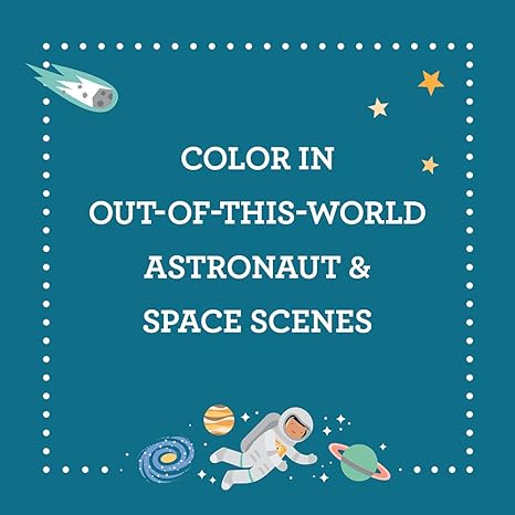 Coloring Book With Stickers | Outer Space