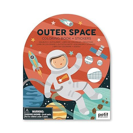 Coloring Book With Stickers | Outer Space