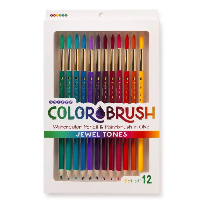Colorbrush Watercolor Pencil & Paintbrush | Jewel Tone - CR Toys