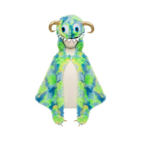 Swampy The Monster Cape, Green/Blue, Size 4-6 54405