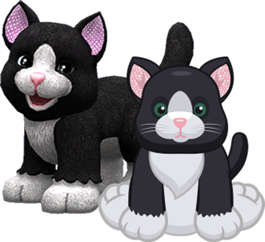 Webkinz Next | Black & White Cat - 2