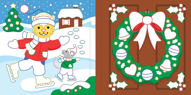 Peter Pauper Press Color By Foil Sticker Book Christmas