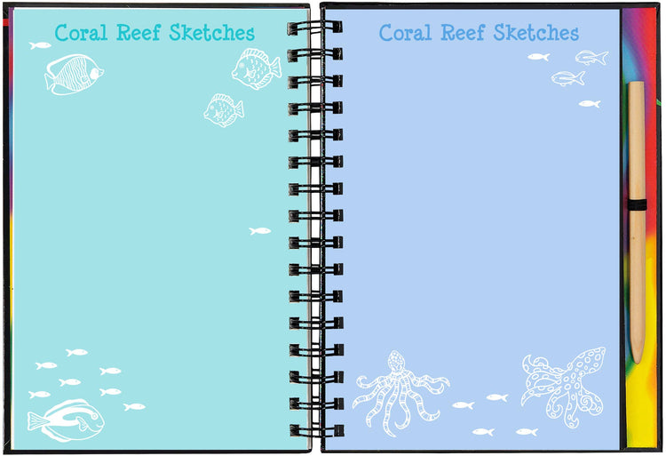 coral reefs scratch and sketch