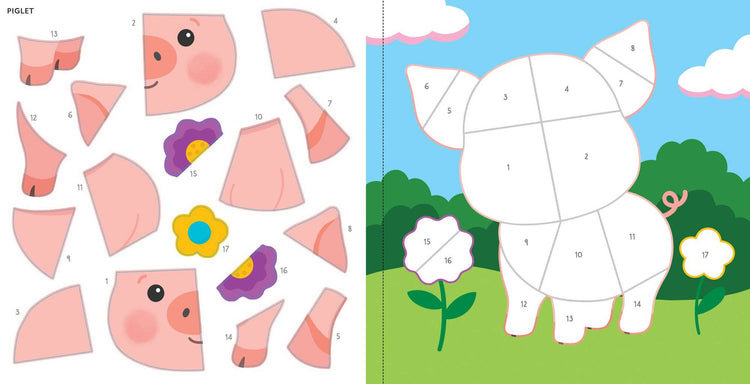 my first color by sticker book baby animals