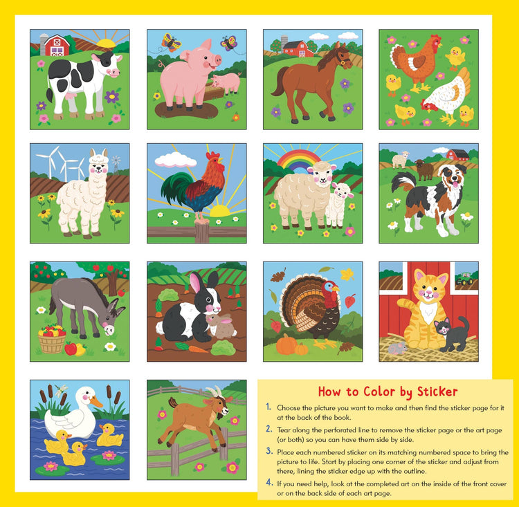 Peter Pauper Press Farm Animals sticker book