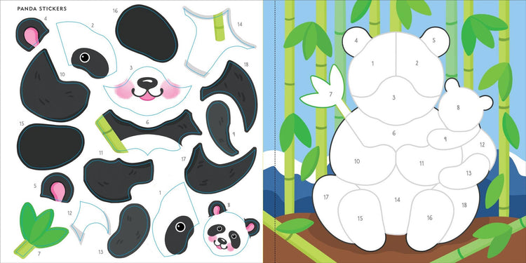 my first color by sticker book wild animals