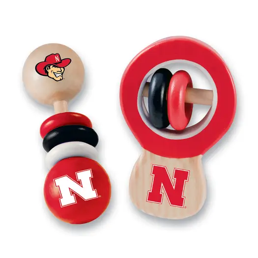 Nebraska Cornhuskers | Baby Rattles 2-Pack - 1