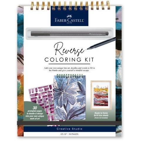 Reverse Coloring and Doodling Book Monochrome