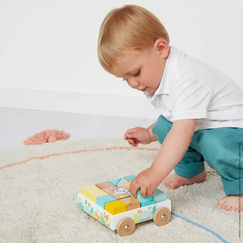 Pure - Pull-Along Building Blocks Cart J05152 - 3