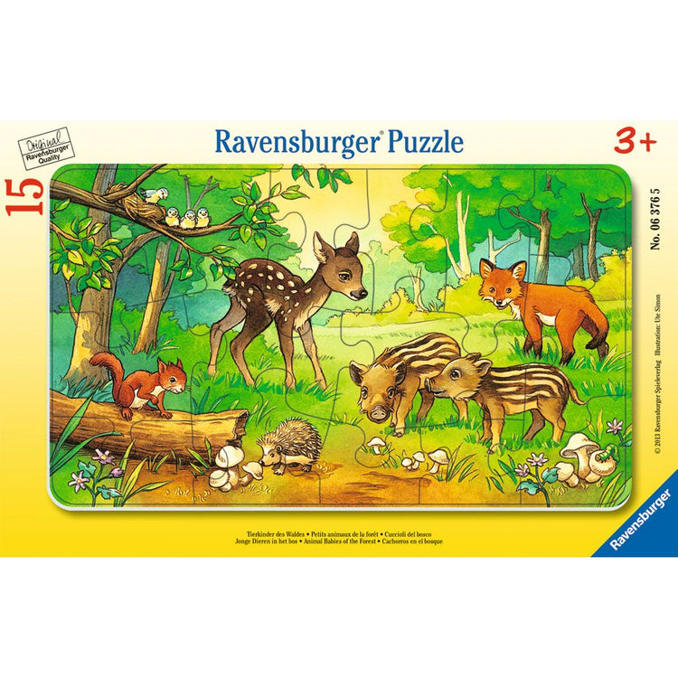 Puzzle | Baby Animals in the Meadow | 15pc Frame Puzzle - CR Toys