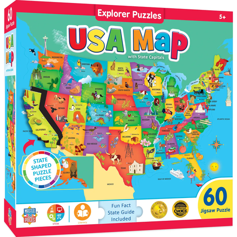 Puzzle | Explorer | USA Map | 60 Piece - CR Toys