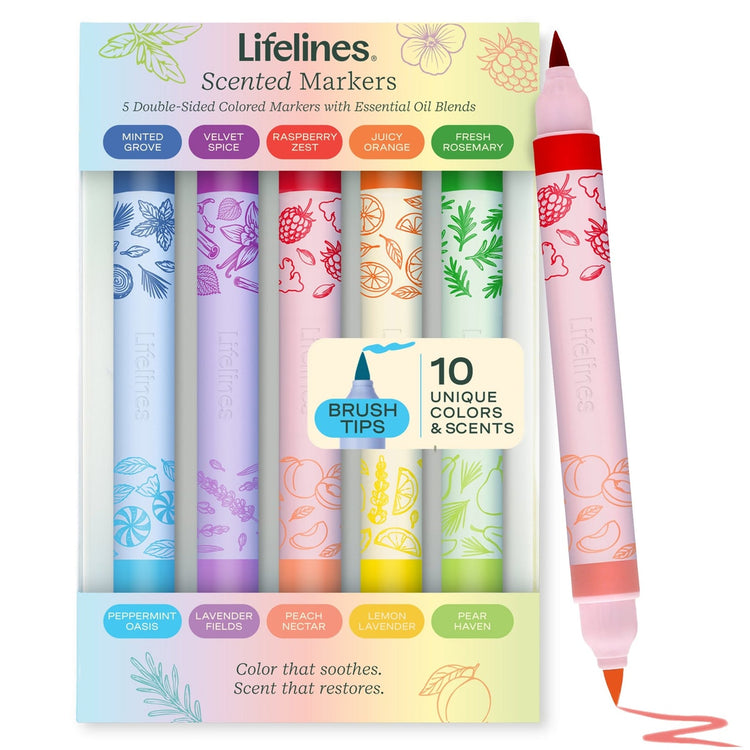 Lifelines | Scented Markers 10 Colors - CR Toys
