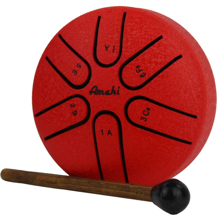 Steel Tongue Drum Red 3"
