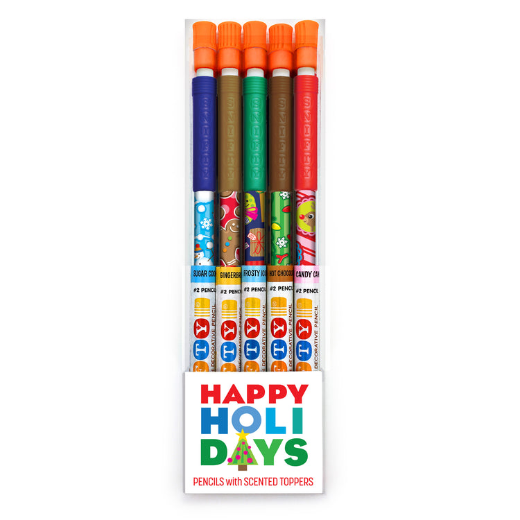 Holiday Pencil Scented Toppers Carded Set Of 5 Spt5006