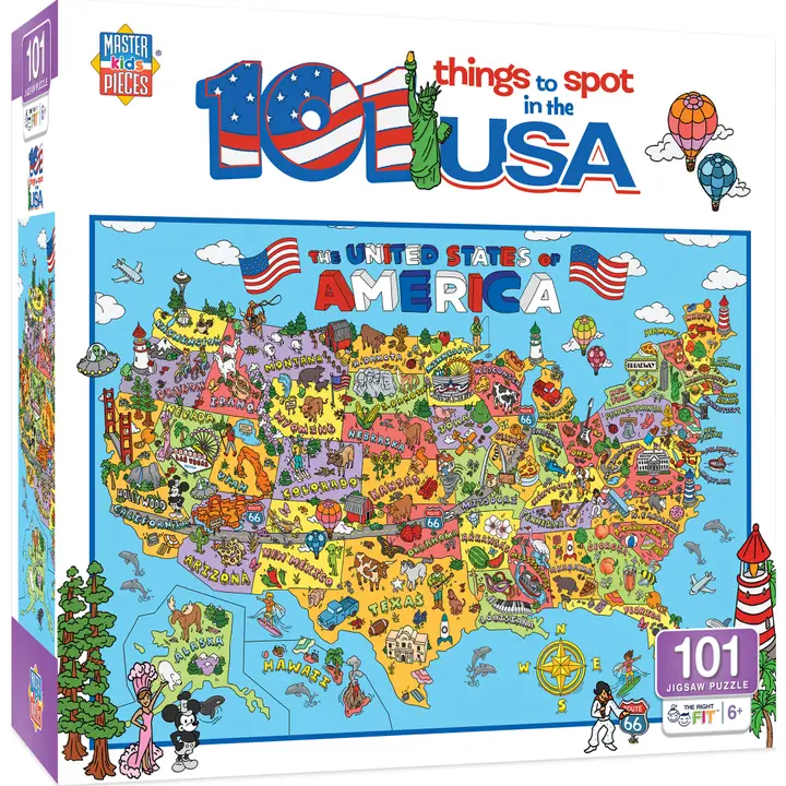 Puzzle | 101 Things To Spot in the USA | 100 - CR Toys