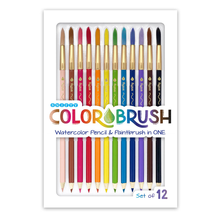 Colorbrush Watercolor Pencil & Paintbrush Set Of 12 Spbs033