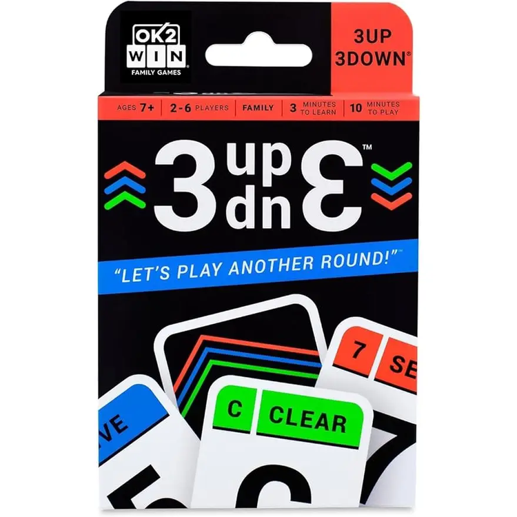 3UP 3DOWN | Card Game | Easy-To-Learn Family Fun | 7+ - CR Toys