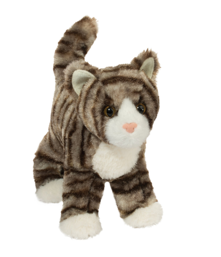 Zigby Gray Stripe Cat Plush - 1
